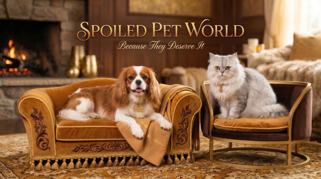 Dog and cat in luxurious setting